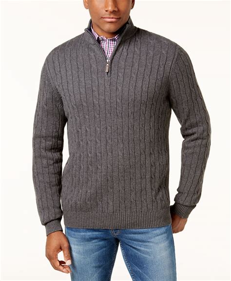 macy's quarter zip sweater